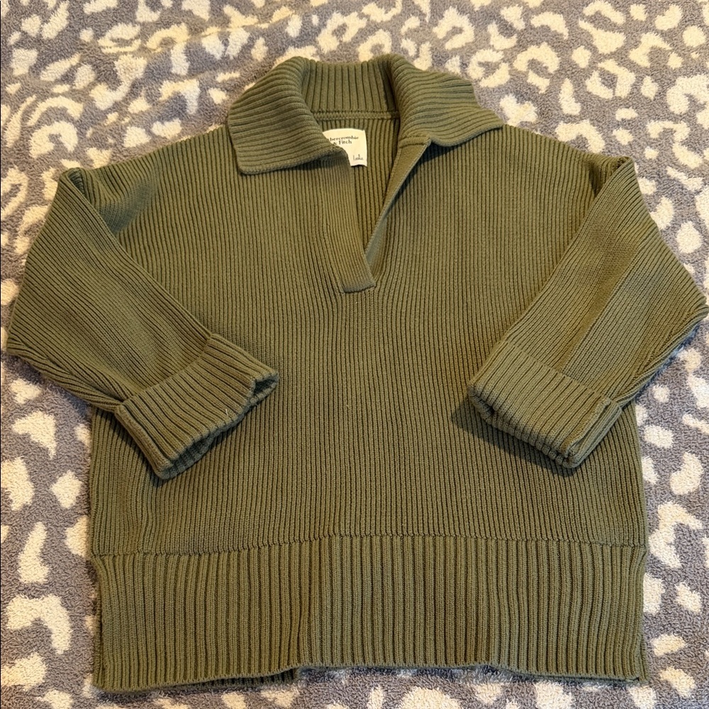 Abercrombie & Fitch Khaki Ribbed Knitwear